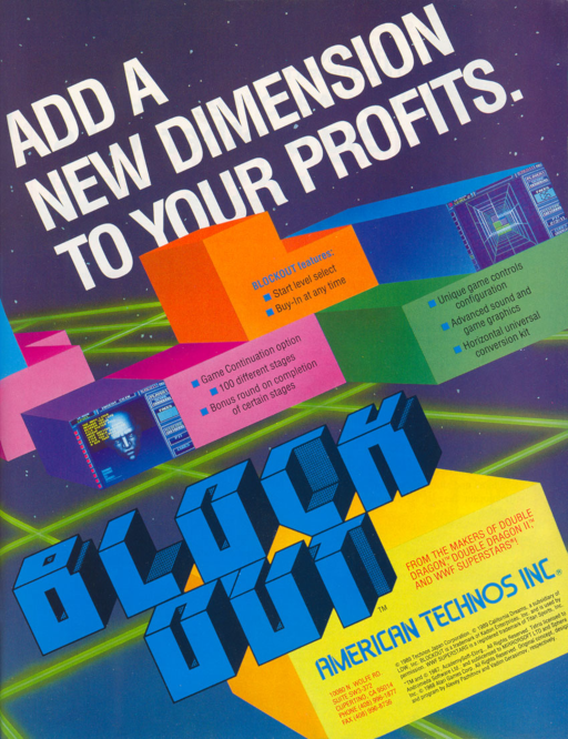 Block Out (set 2) Arcade Game Cover